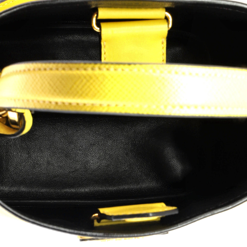 Pre Owned Prada Panier Bucket Bag Saffiano Leather Small