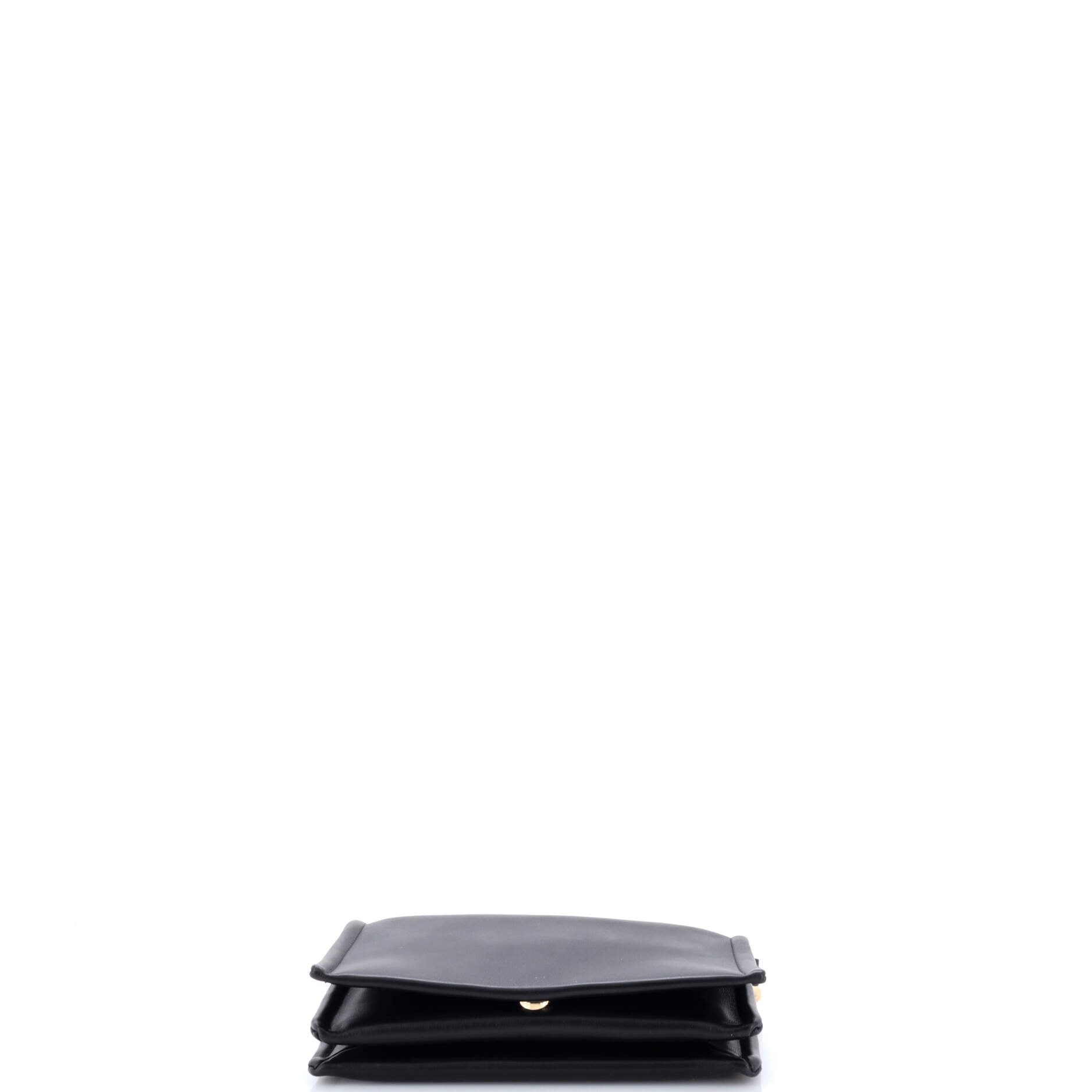 Pre Owned Valentino Garavani VLogo Chain Clutch Leather Mini