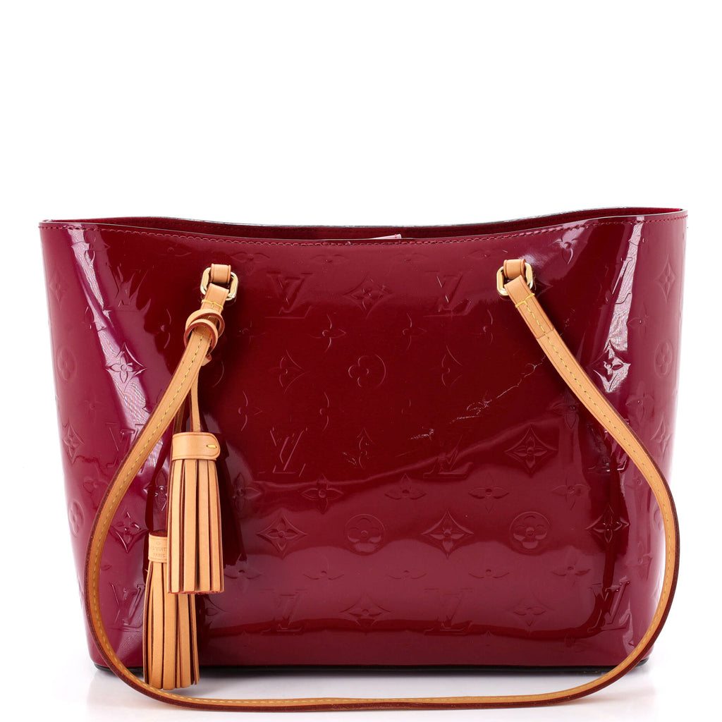 Pre Owned Louis Vuitton Long Beach Tote Monogram Vernis PM
