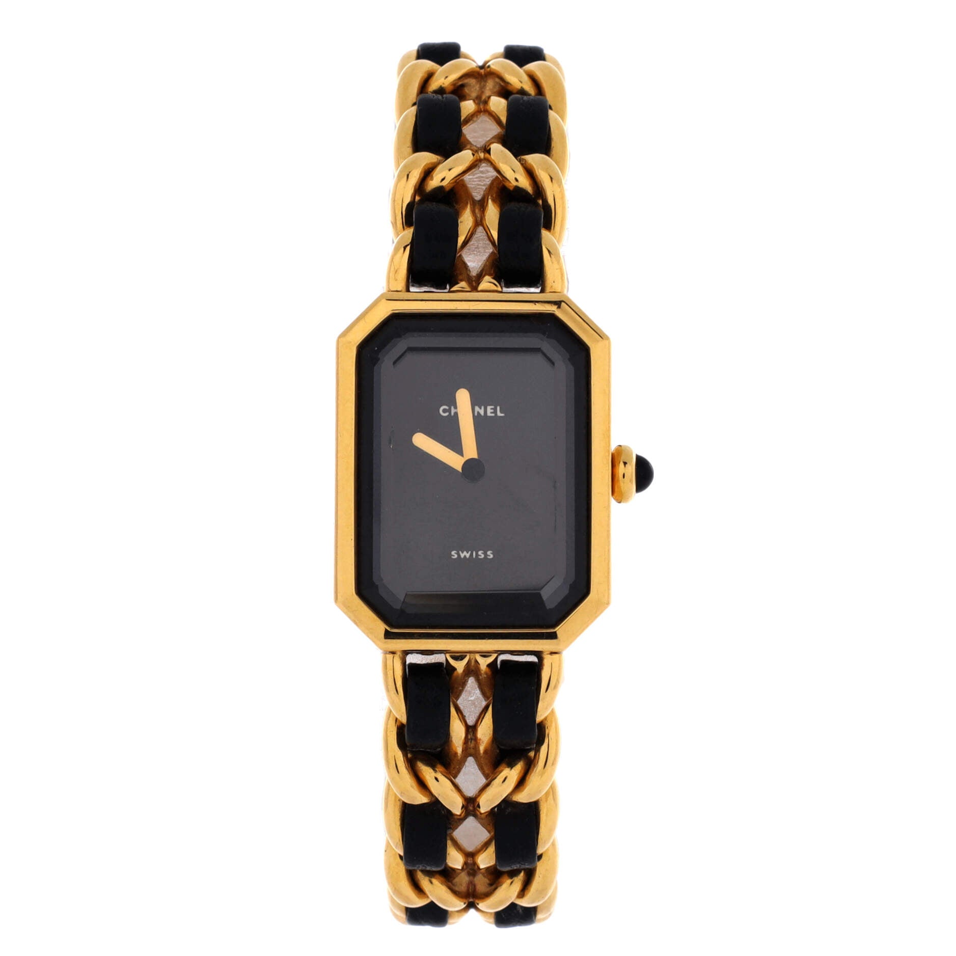 Pre Owned Chanel Premiere Rock Quartz Watch Plated Metal and Leather 20