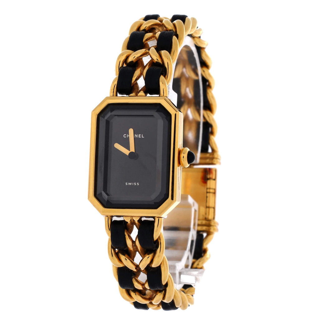Pre Owned Chanel Premiere Rock Quartz Watch Plated Metal and Leather 20