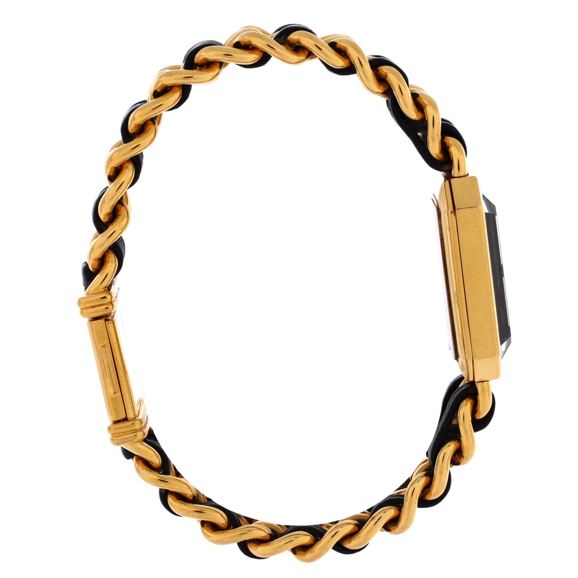 Pre Owned Chanel Premiere Rock Quartz Watch Plated Metal and Leather 20