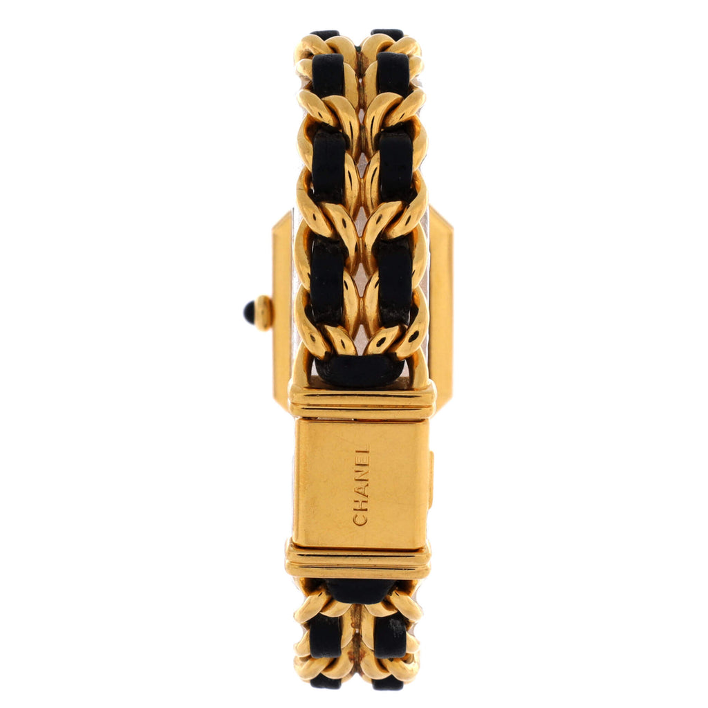 Pre Owned Chanel Premiere Rock Quartz Watch Plated Metal and Leather 20