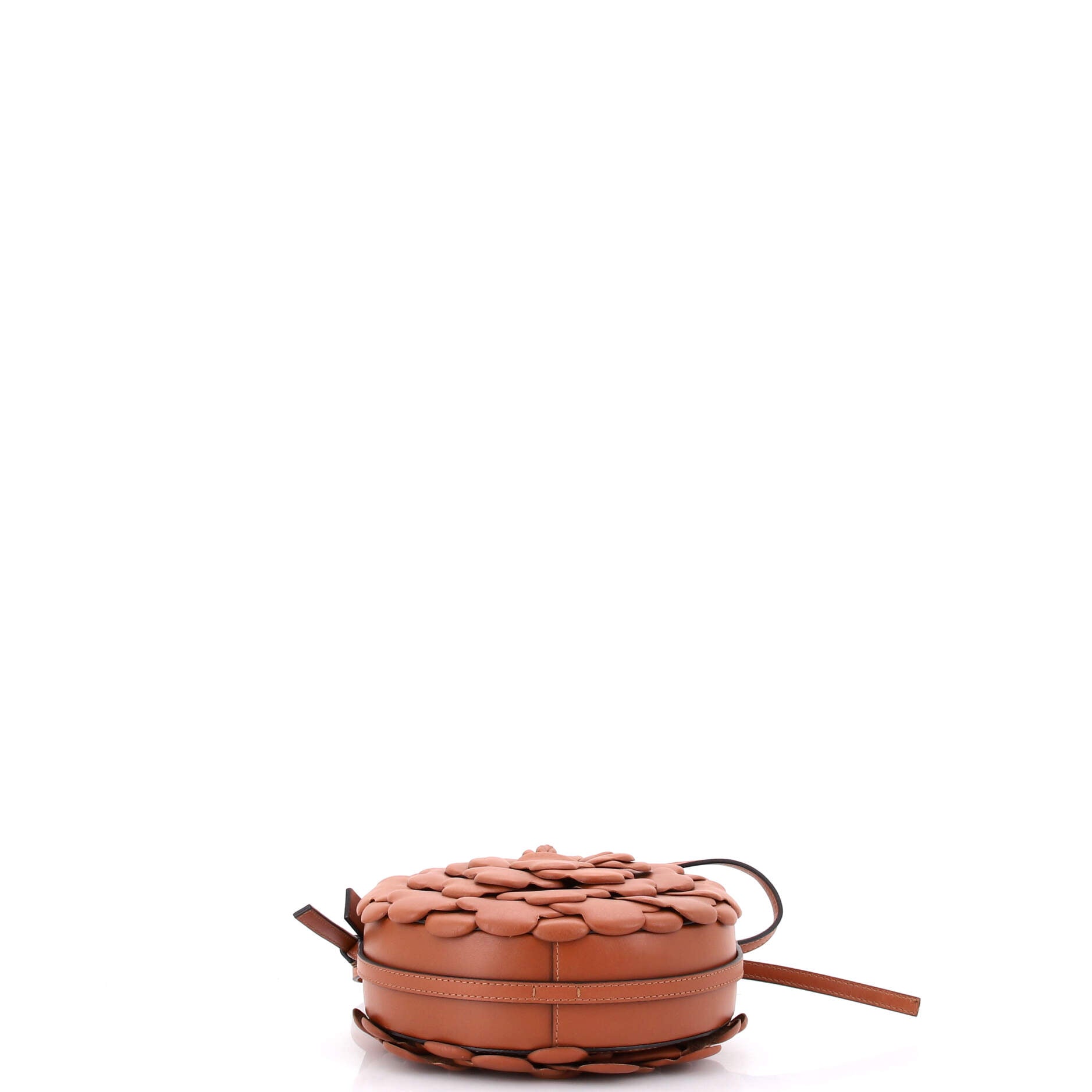 Pre Owned Valentino Garavani Atelier 03 Rose Edition Round Crossbody Bag Leather
