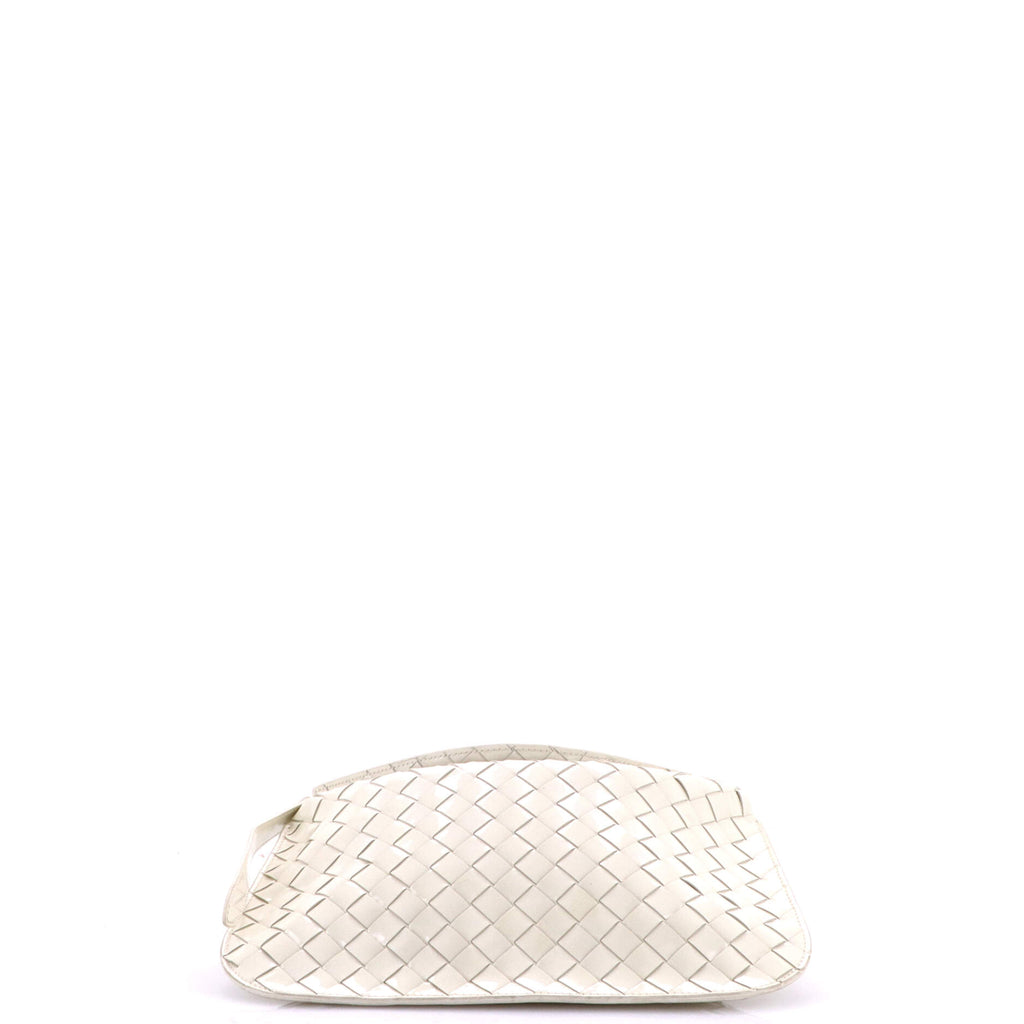 Pre Owned Bottega Veneta Cradle Fold Over Shoulder Bag Intrecciato Leather