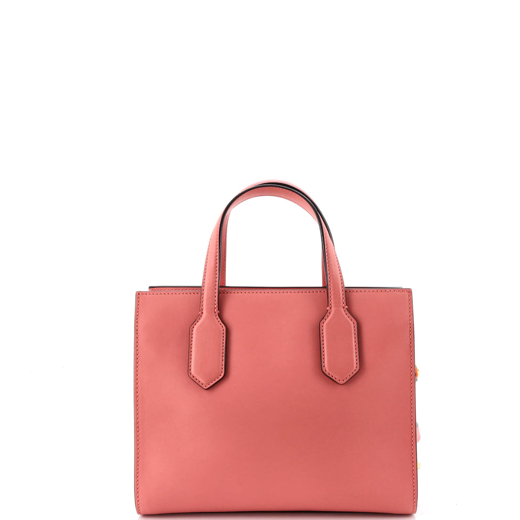 Pre Owned Gucci GG Ribbon Tote Leather Small