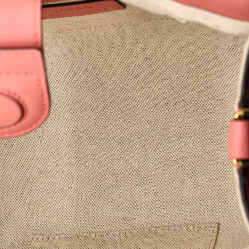 Pre Owned Gucci GG Ribbon Tote Leather Small