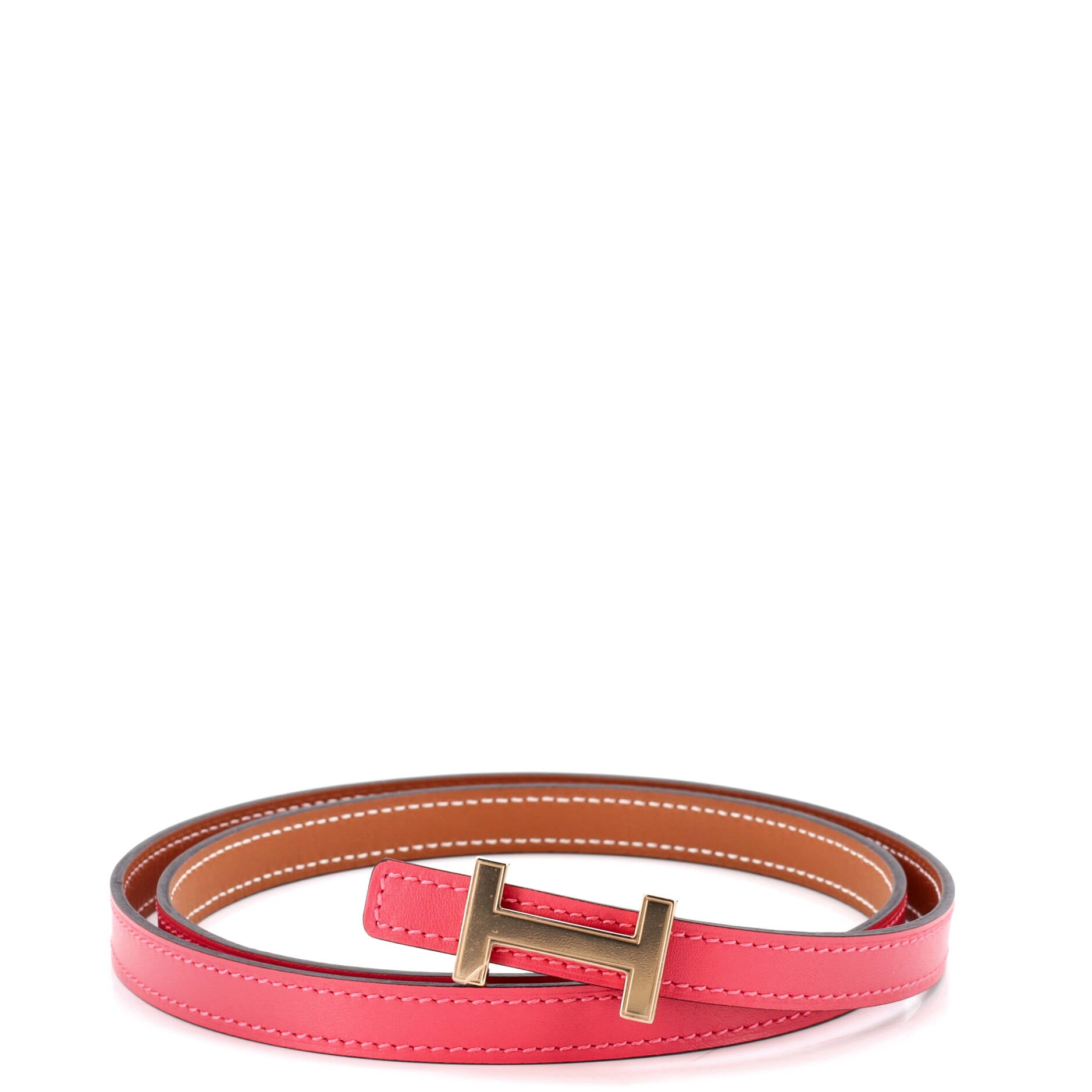 Pre Owned Hermes Focus Reversible Belt Leather Thin