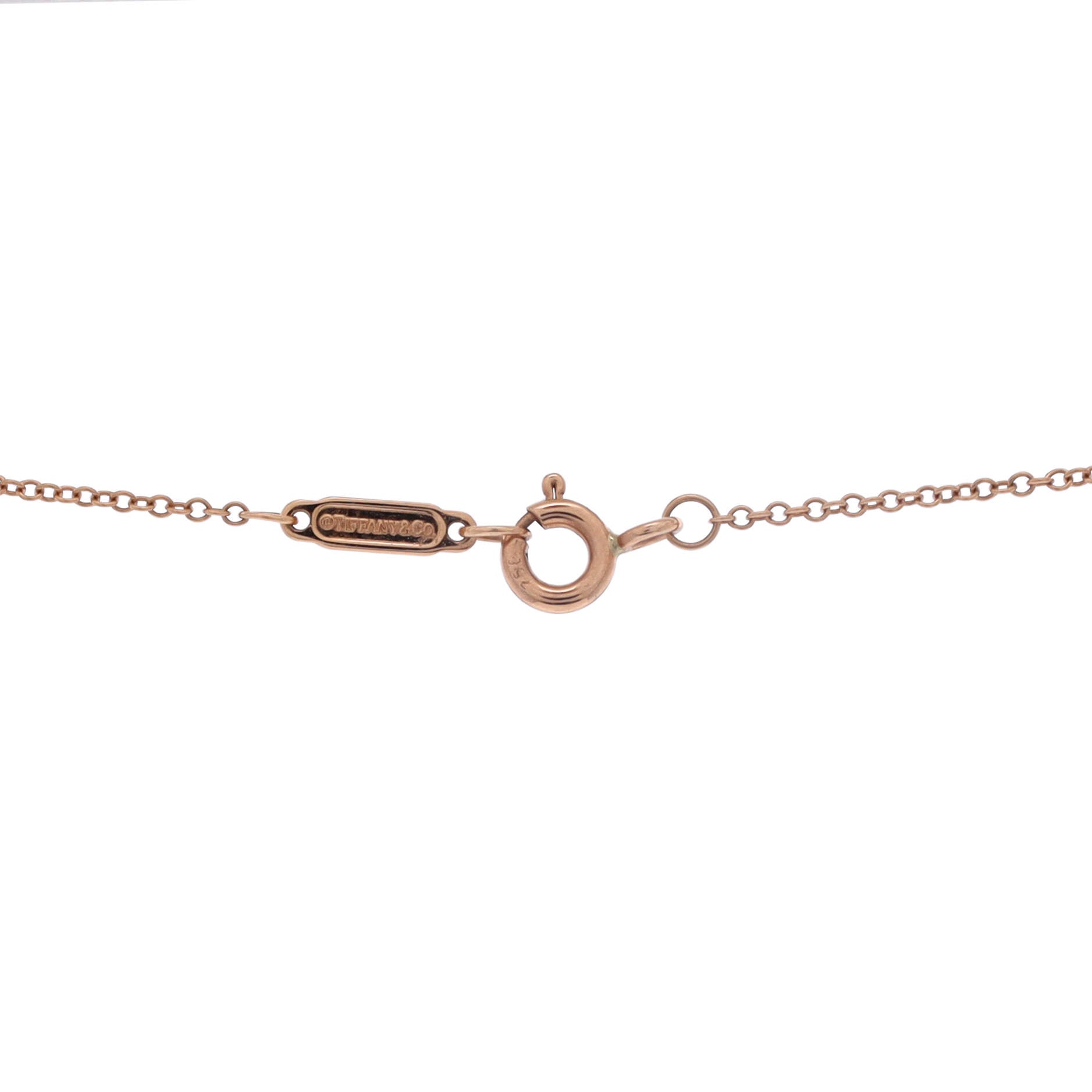 Pre Owned Tiffany & Co. Key Pendant Necklace 18K Rose Gold Mini