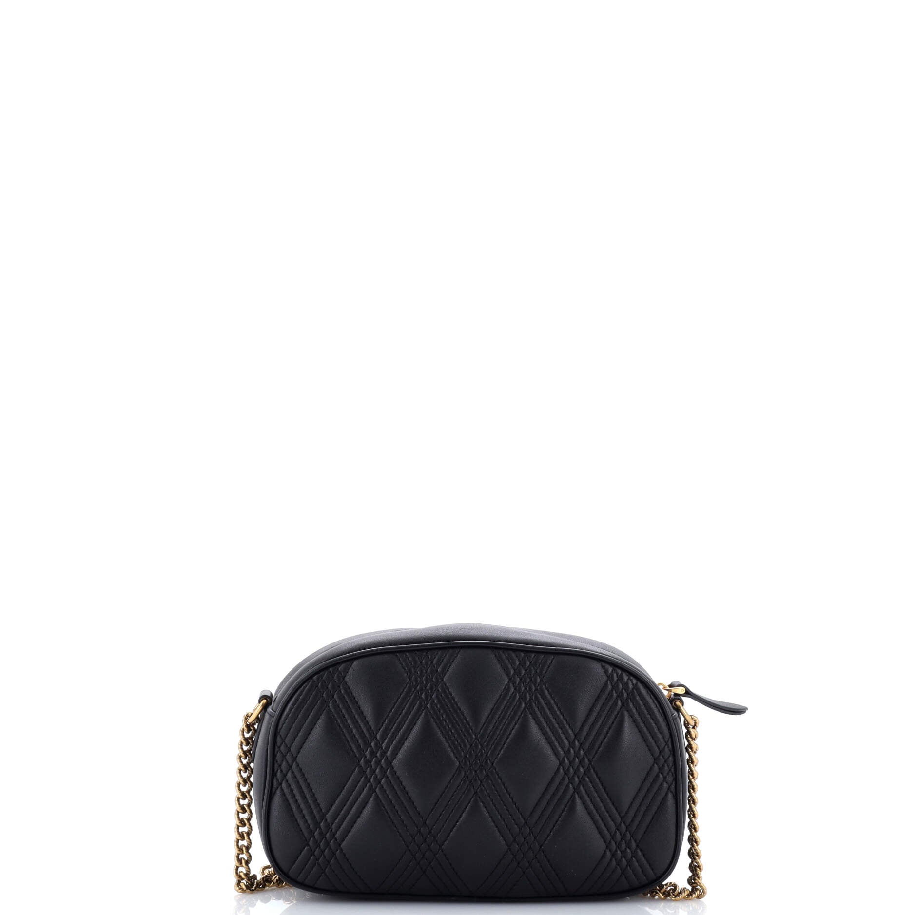 Pre Owned Valentino Garavani Quiltie 67 Camera Bag Quilted Leather Small