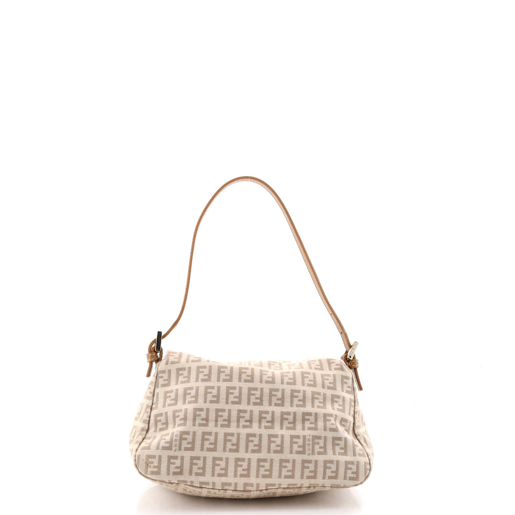 Pre Owned Fendi Mama Forever Bag Zucchino Canvas Mini