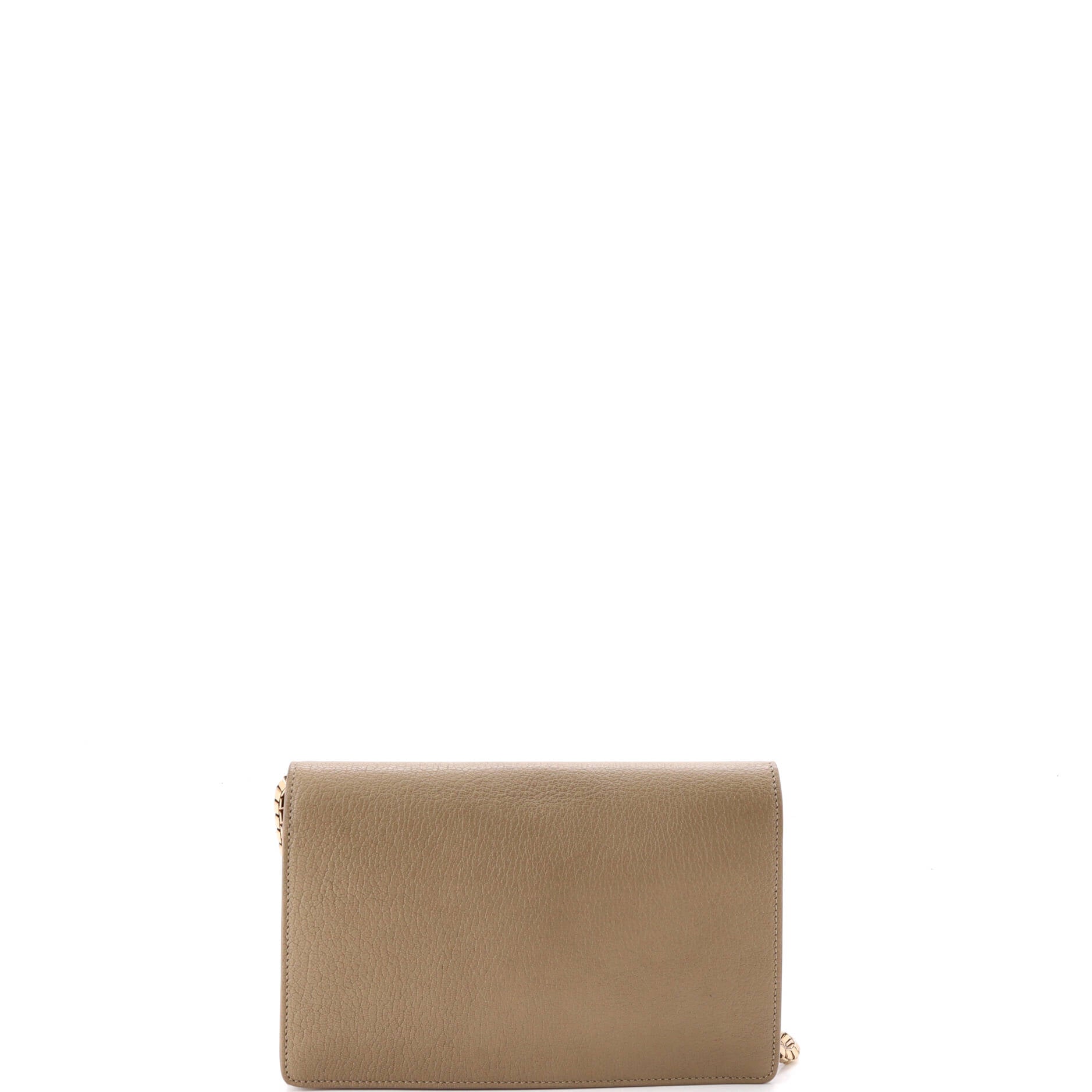 Pre Owned Balenciaga City Classic Metallic Edge Wallet on Chain Leather Small