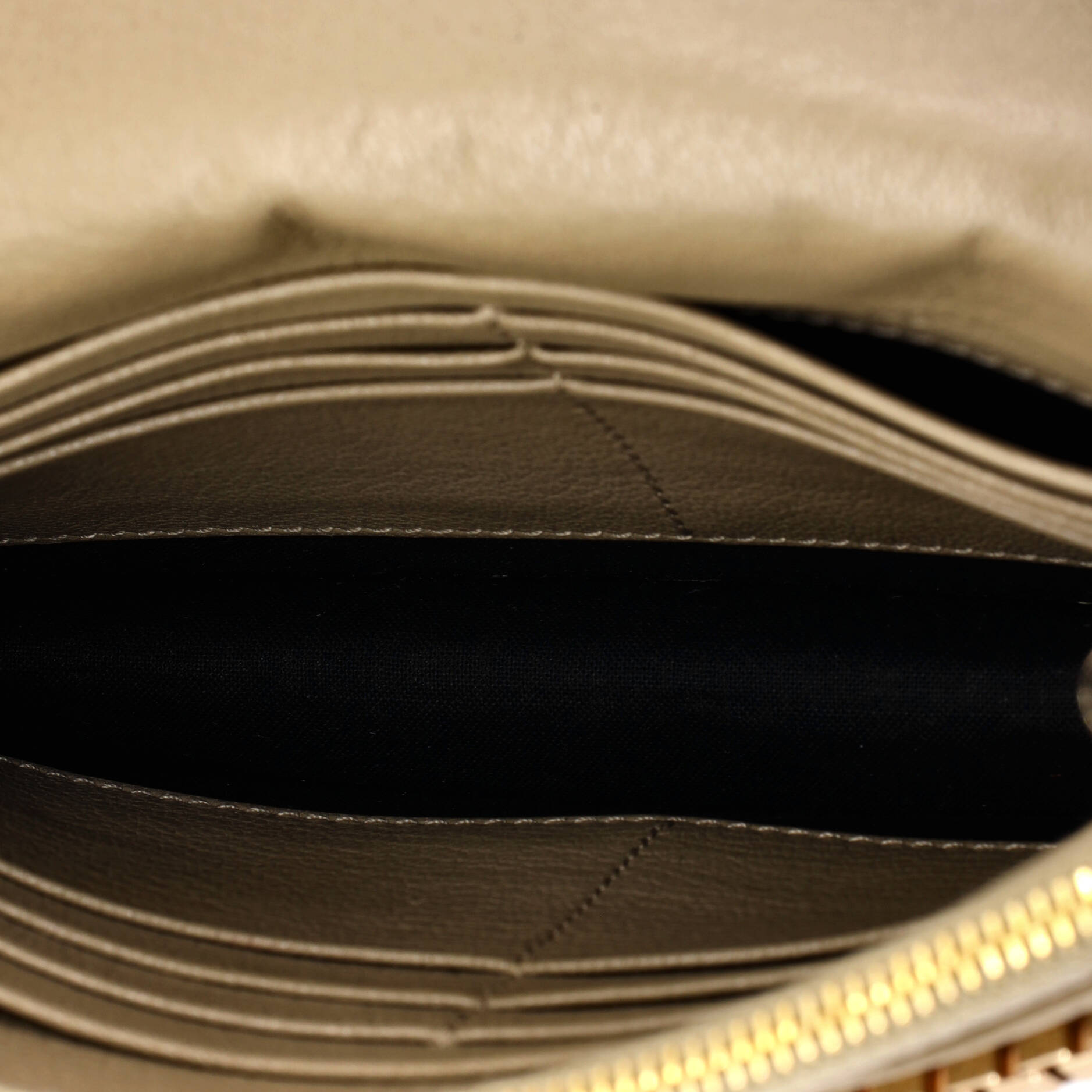 Pre Owned Balenciaga City Classic Metallic Edge Wallet on Chain Leather Small