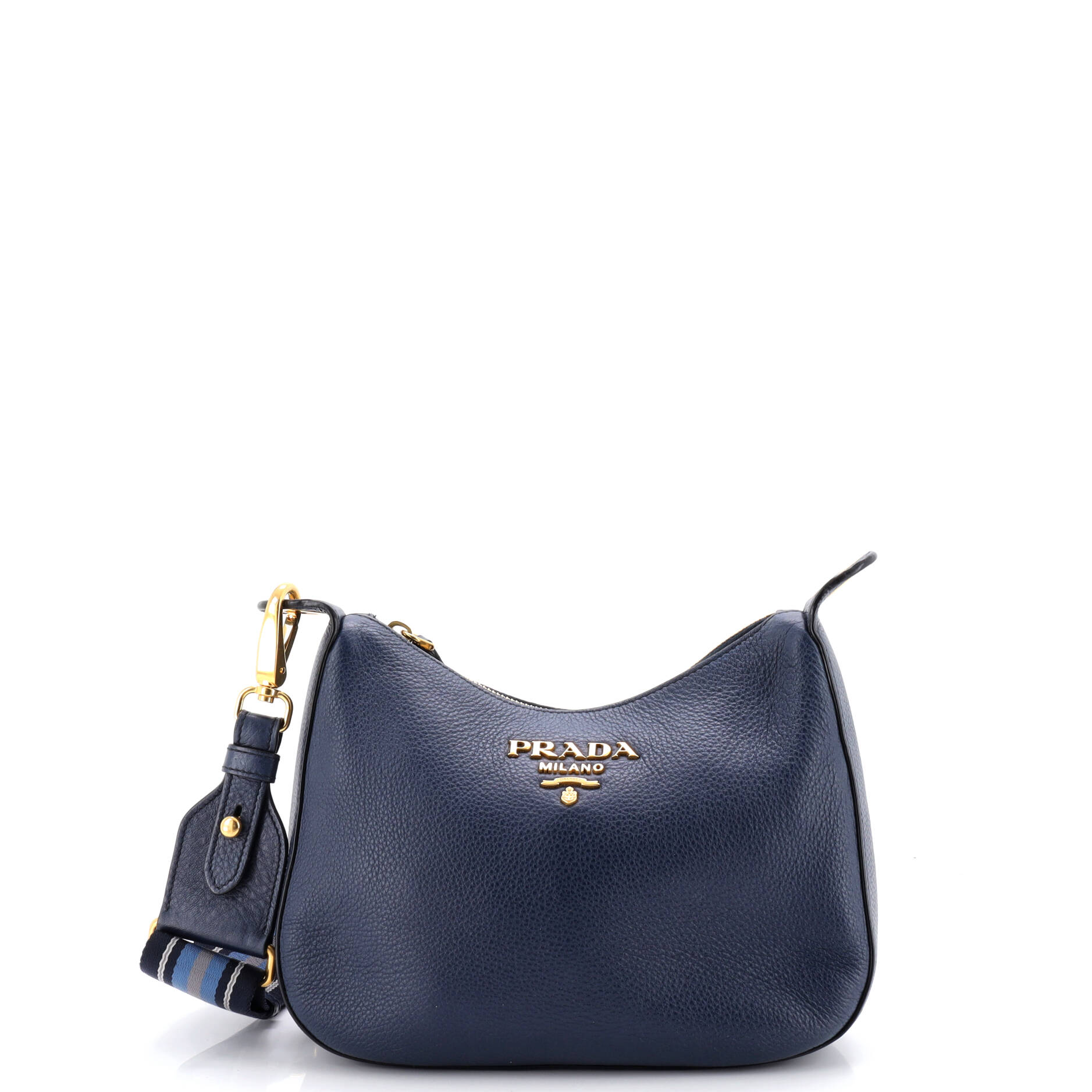 Pre Owned Prada Dual Strap Messenger Vitello Daino