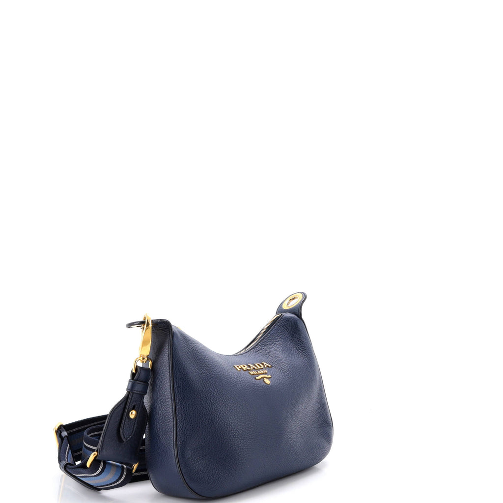 Pre Owned Prada Dual Strap Messenger Vitello Daino