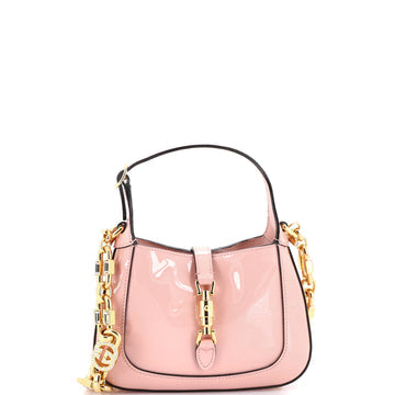 Pre Owned Gucci Jackie 1961 Chain Hobo Patent Mini