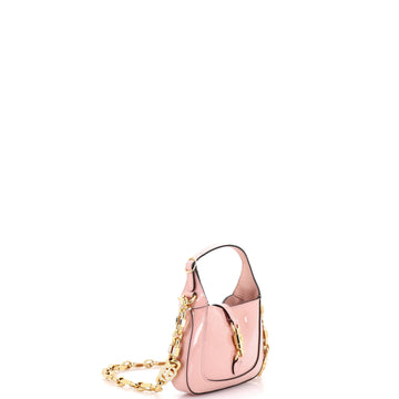 Pre Owned Gucci Jackie 1961 Chain Hobo Patent Mini