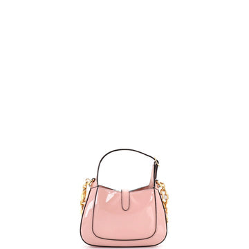 Pre Owned Gucci Jackie 1961 Chain Hobo Patent Mini