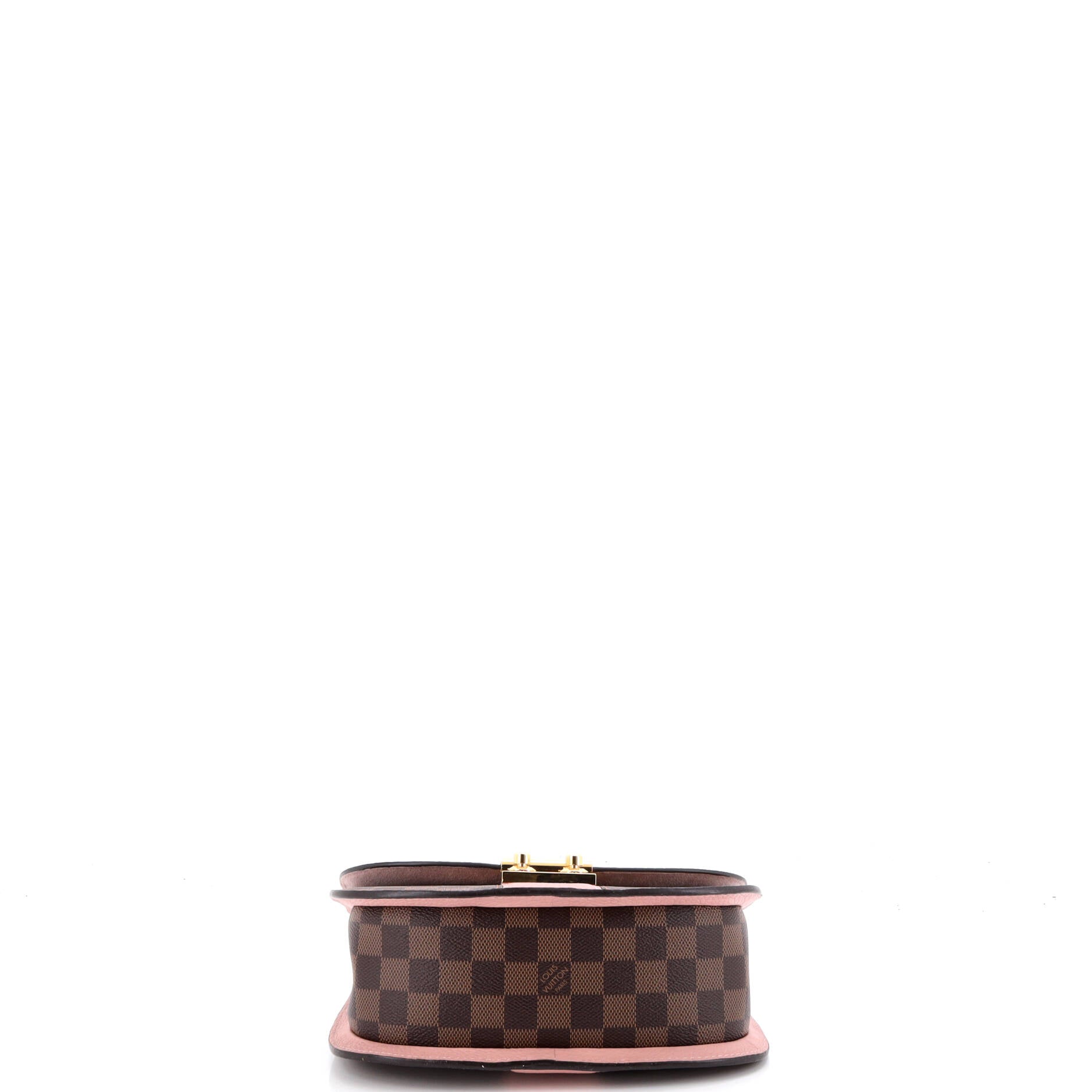 Pre Owned Louis Vuitton Wight Handbag Damier with Leather