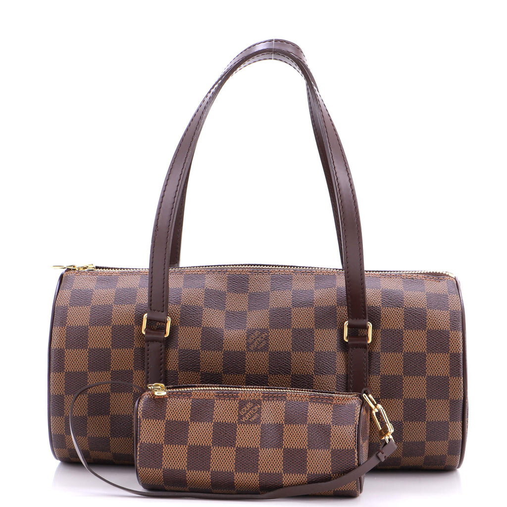 Pre Owned Louis Vuitton Papillon Handbag Damier 30