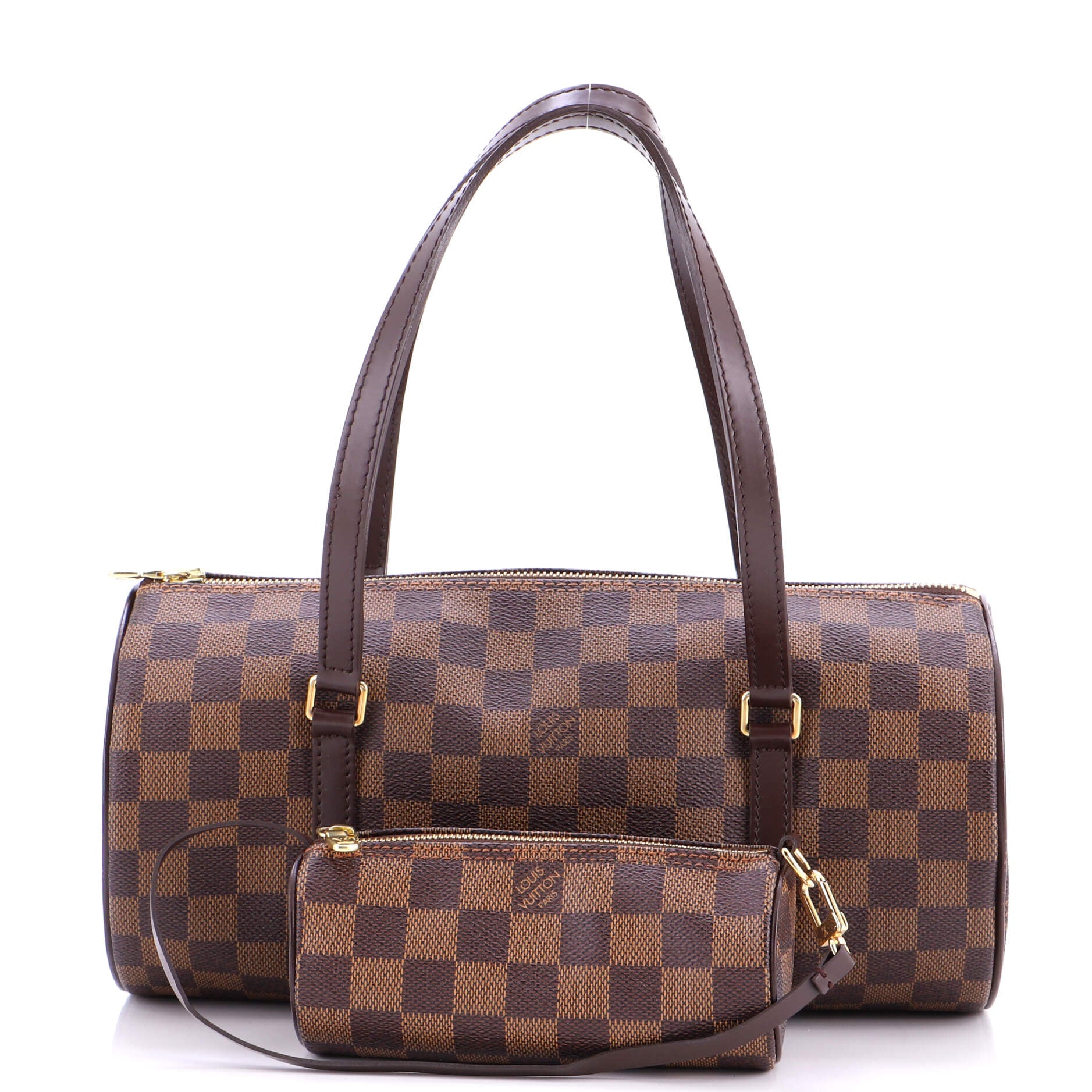 Pre Owned Louis Vuitton Papillon Handbag Damier 30