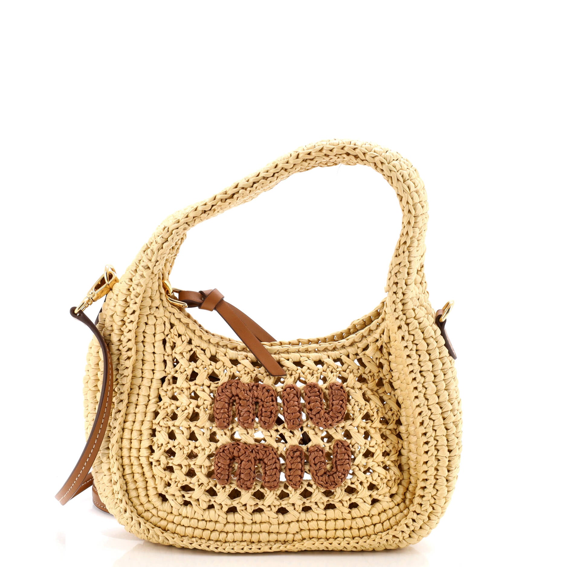 Pre Owned Miu Miu Wander Hobo Crochet Mini