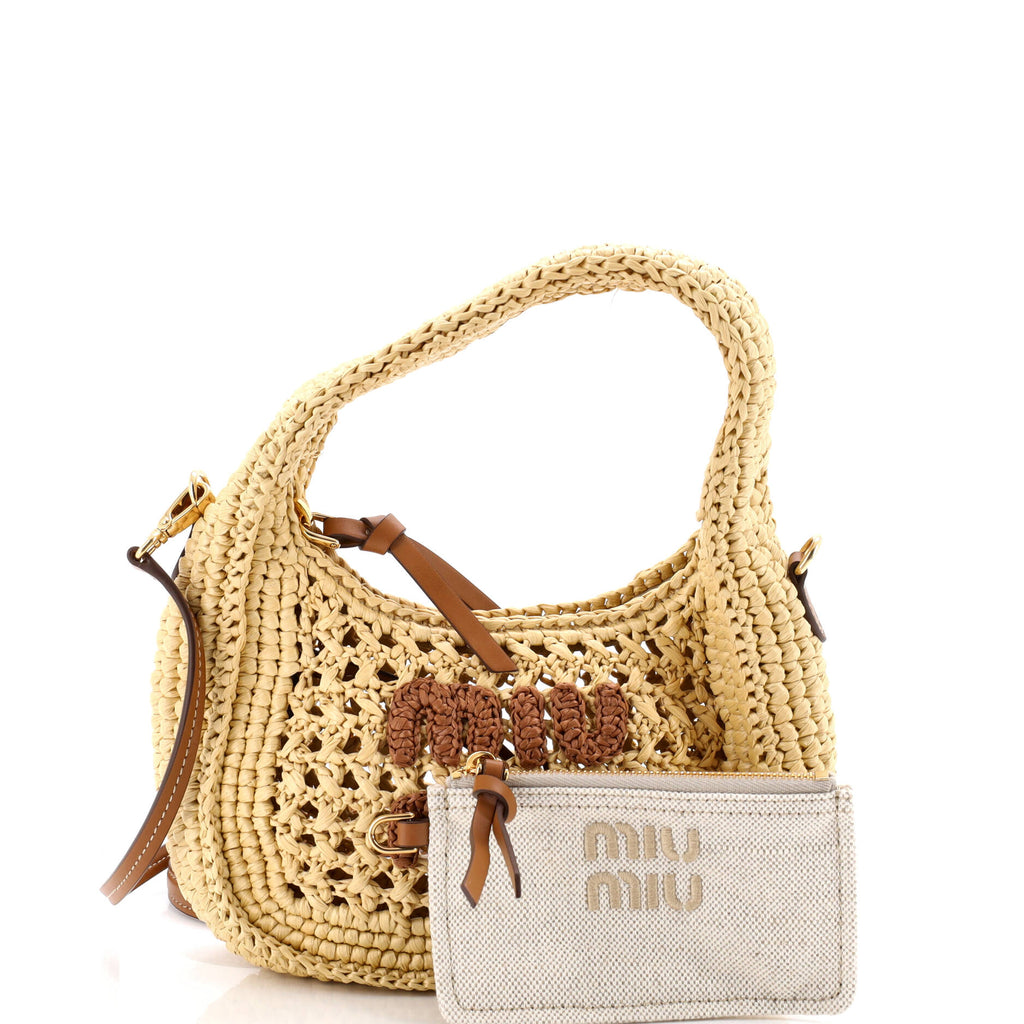 Pre Owned Miu Miu Wander Hobo Crochet Mini