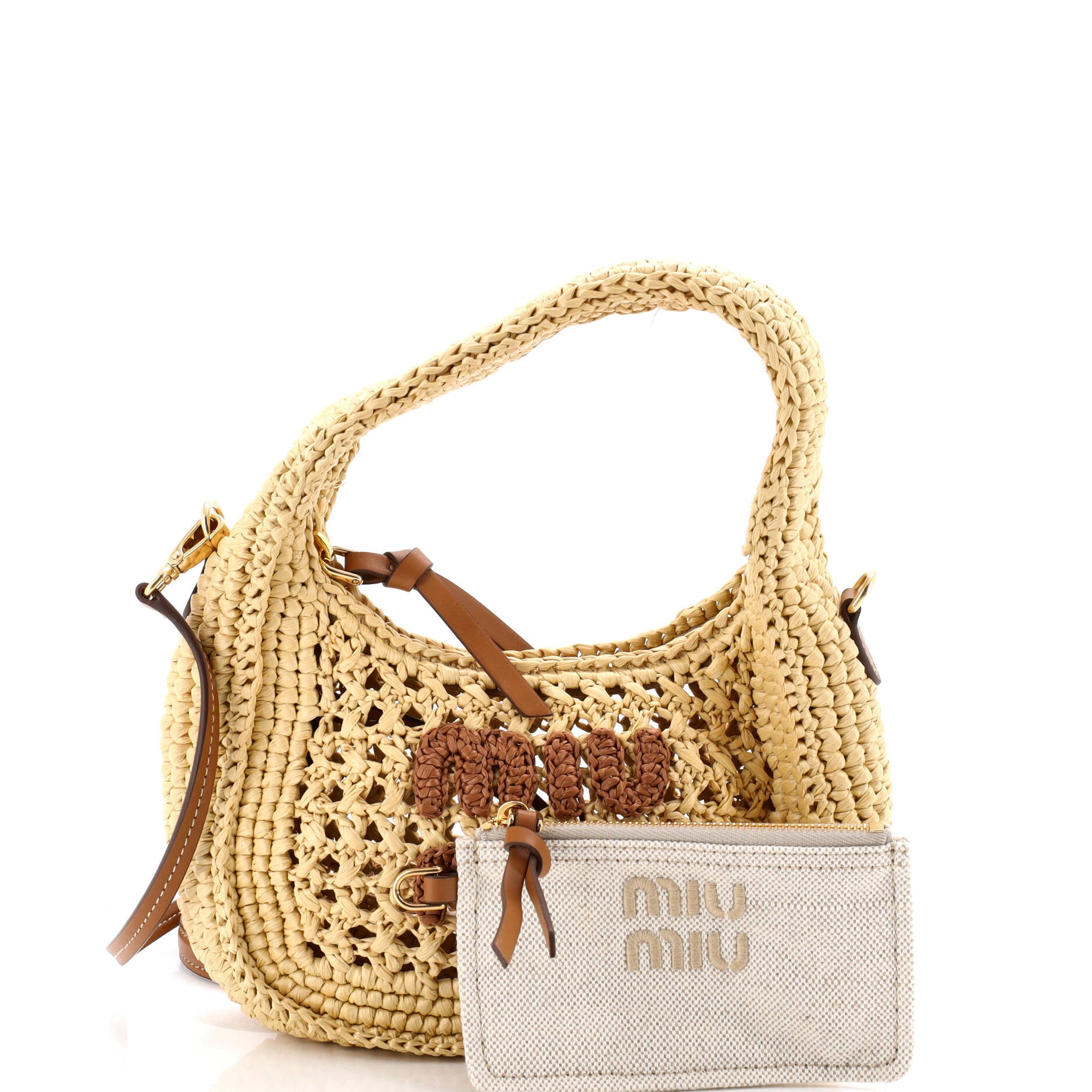 Pre Owned Miu Miu Wander Hobo Crochet Mini
