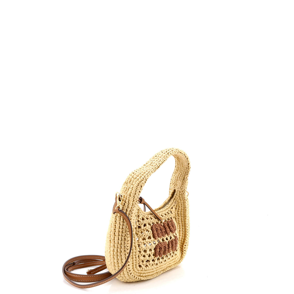 Pre Owned Miu Miu Wander Hobo Crochet Mini