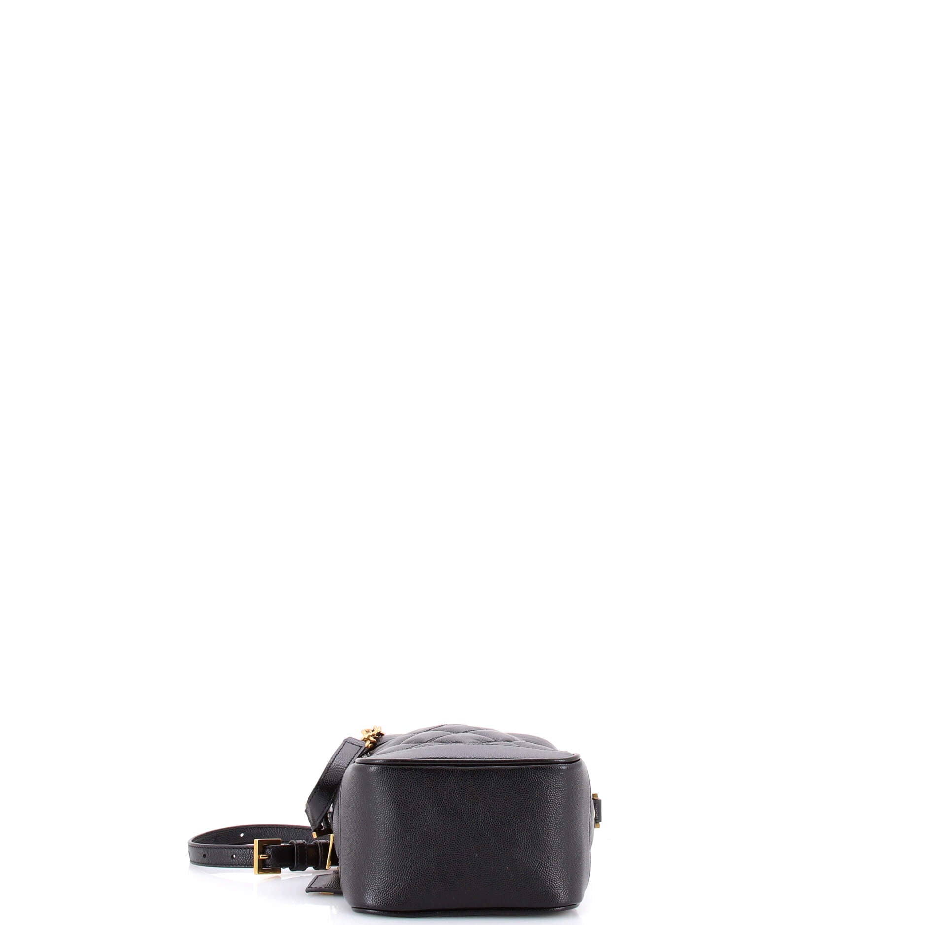 Pre Owned Saint Laurent 80's Vanity Bag Quilted Leather