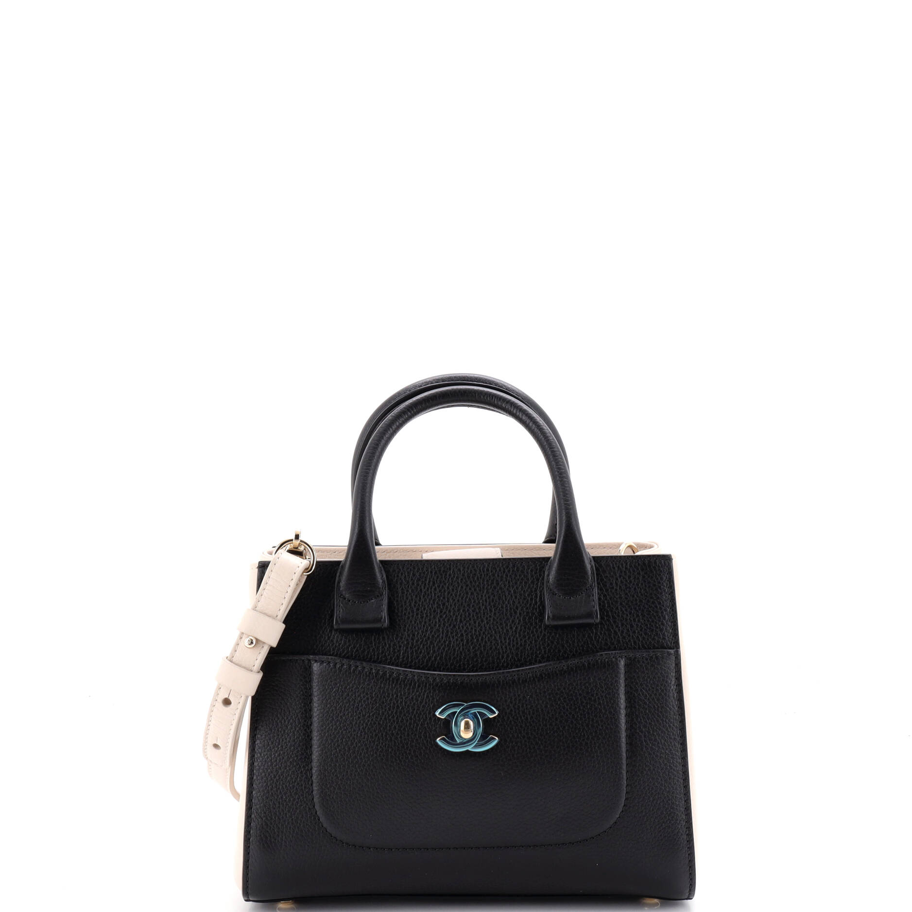 Pre Owned Chanel Neo Executive Tote Grained Calfskin Mini