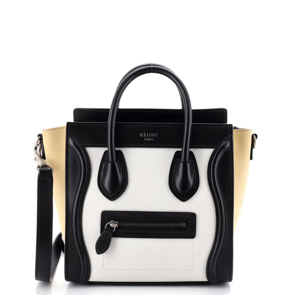Pre Owned Celine Tricolor Luggage Bag Leather Nano