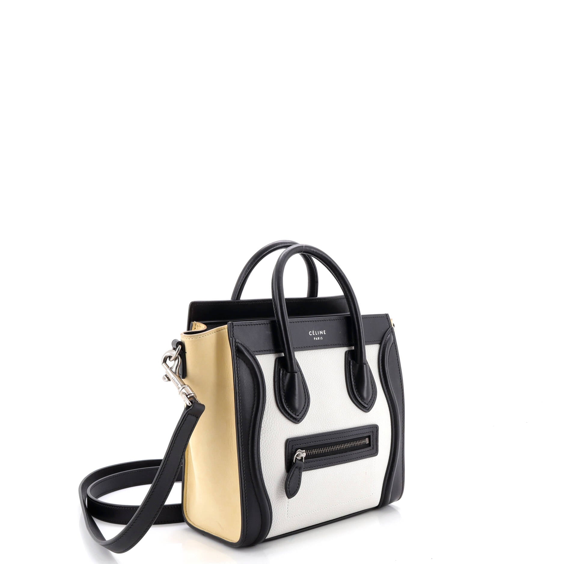 Pre Owned Celine Tricolor Luggage Bag Leather Nano