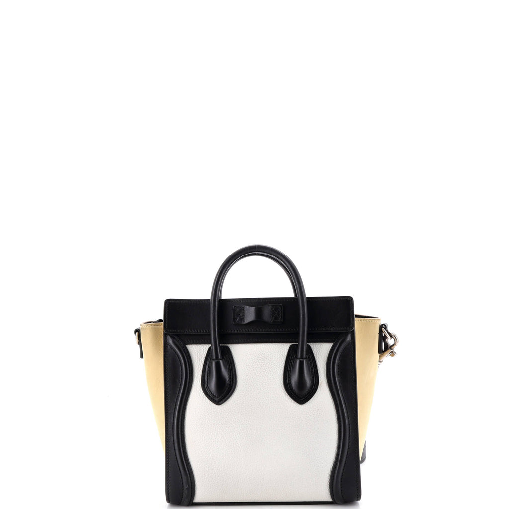 Pre Owned Celine Tricolor Luggage Bag Leather Nano