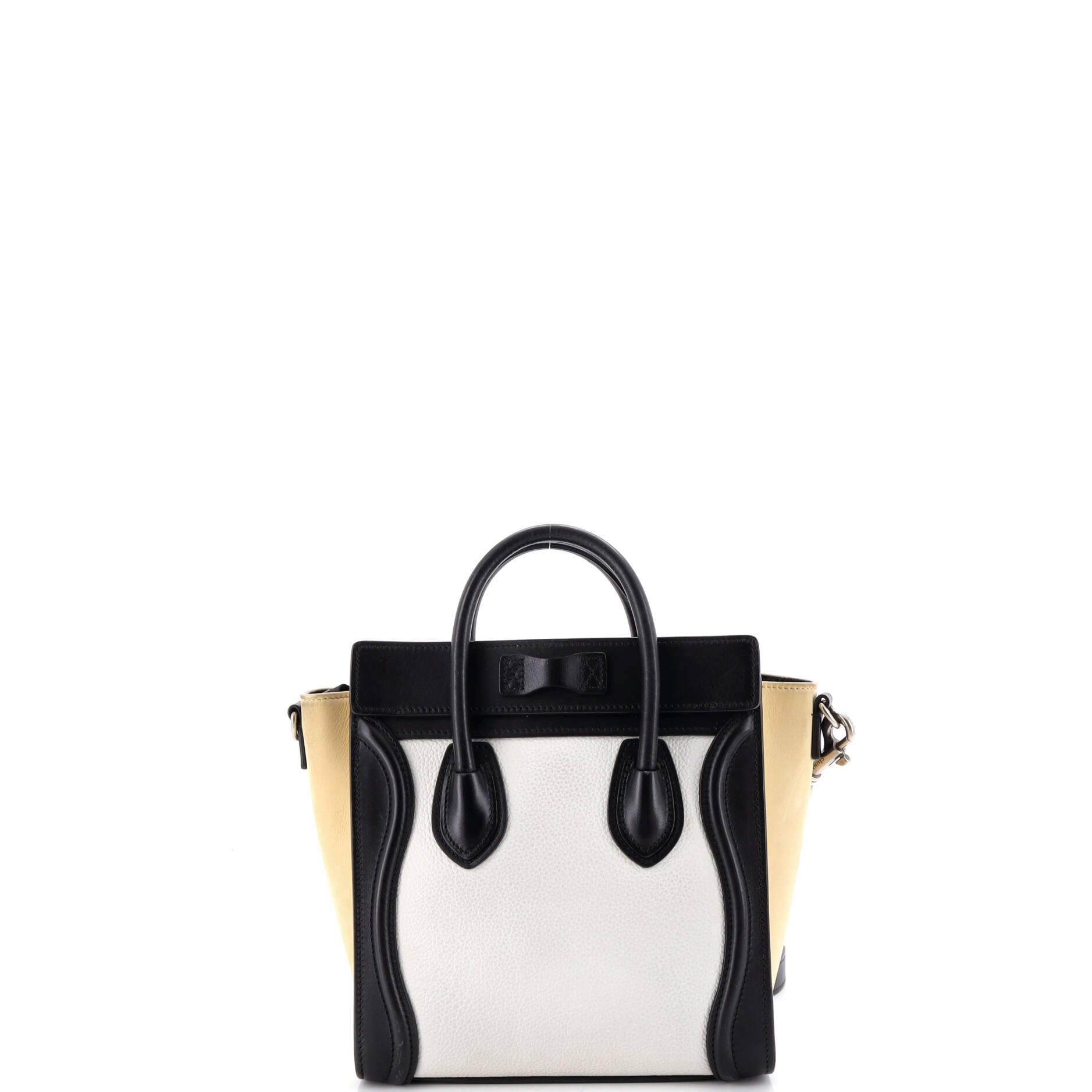 Pre Owned Celine Tricolor Luggage Bag Leather Nano