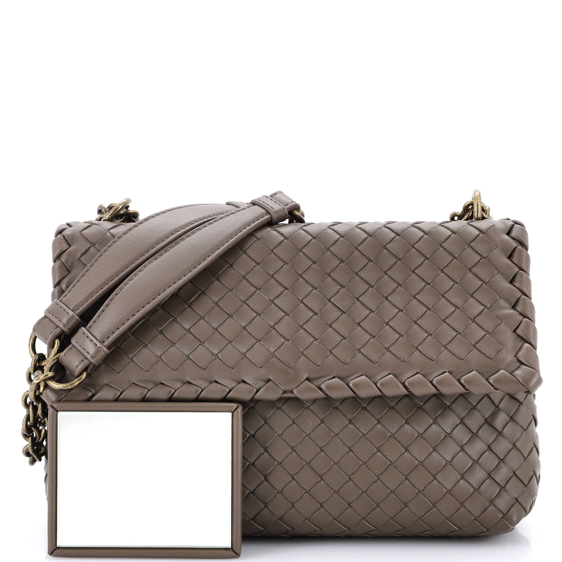 Pre Owned Bottega Veneta Olimpia Crossbody Bag Intrecciato Nappa Small
