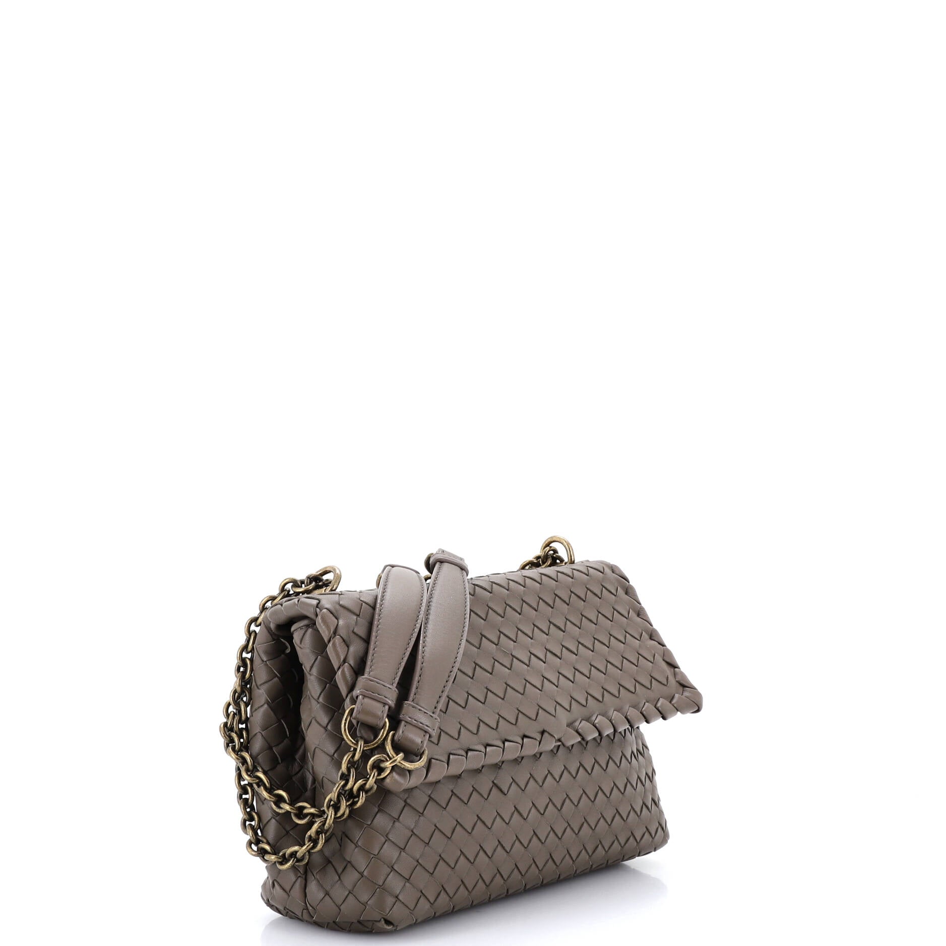 Pre Owned Bottega Veneta Olimpia Crossbody Bag Intrecciato Nappa Small