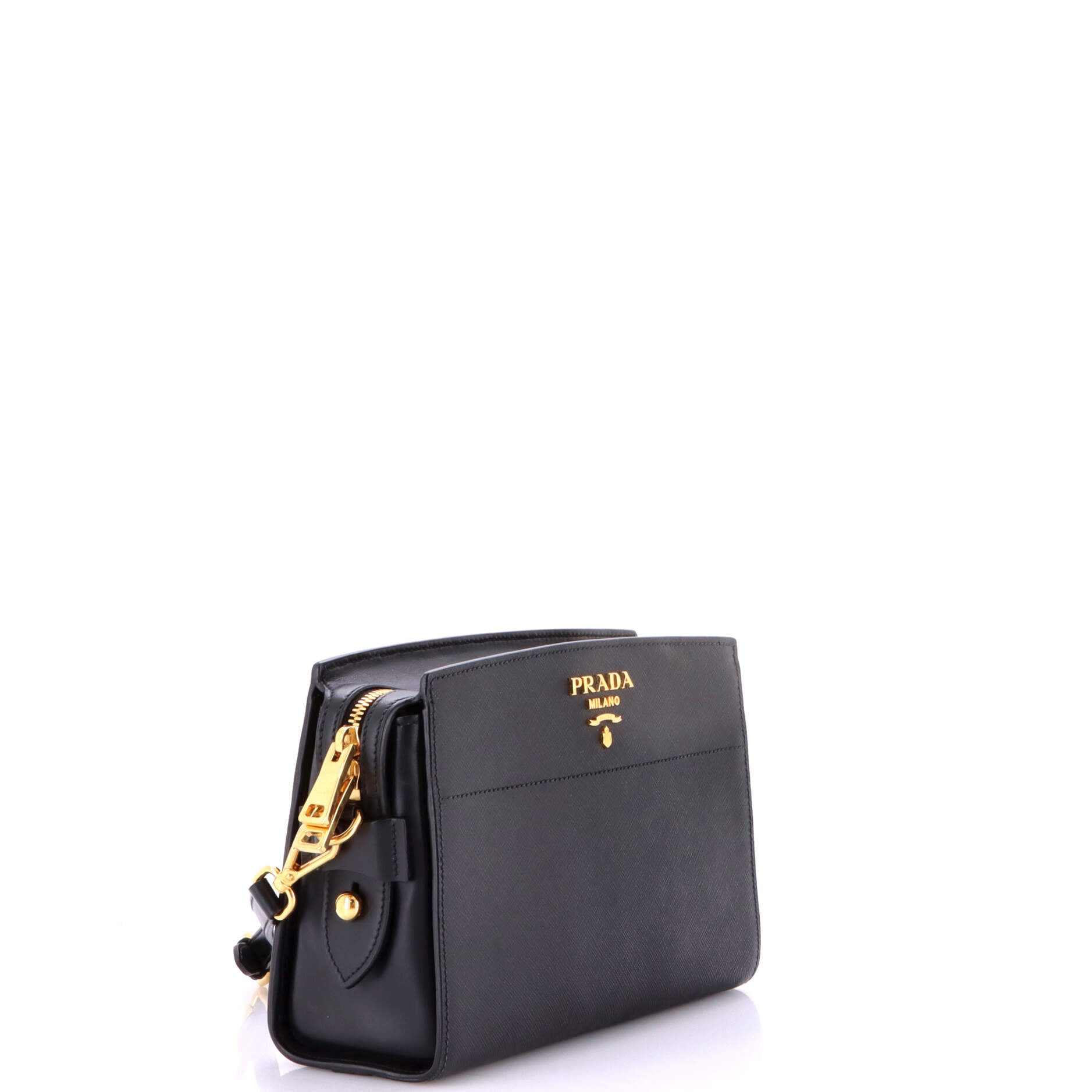 Pre Owned Prada Bibliotheque Crossbody Saffiano Leather