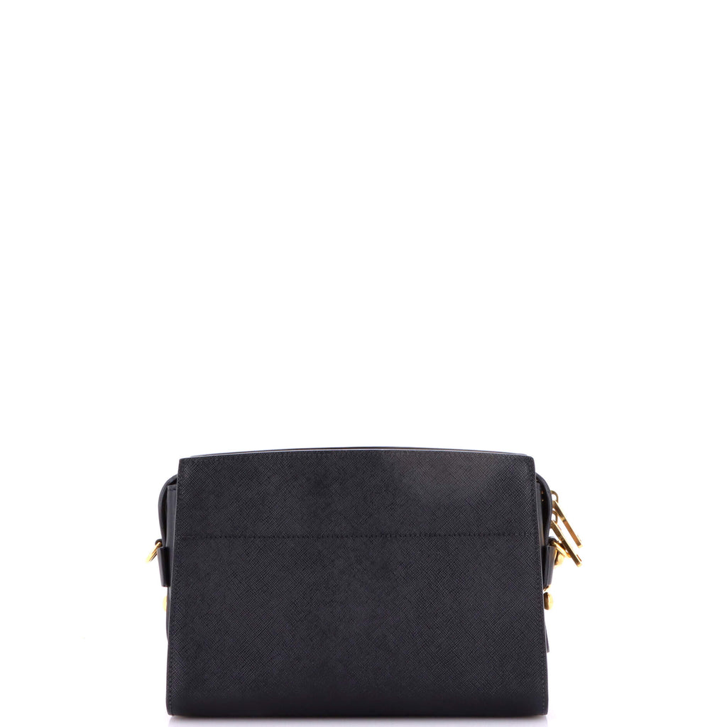 Pre Owned Prada Bibliotheque Crossbody Saffiano Leather