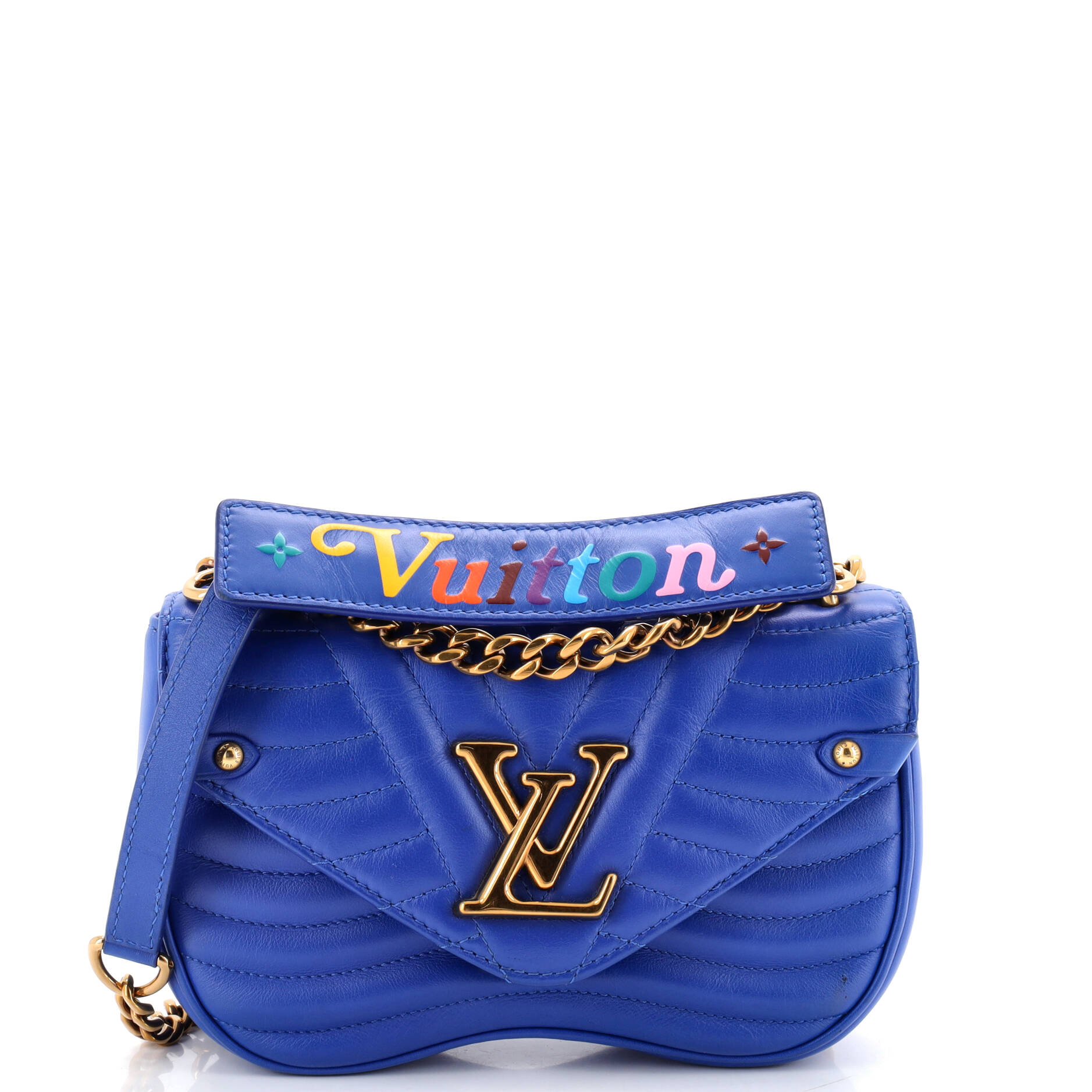 Pre owned Louis Vuitton New Wave Chain Pochette Quilted Leather