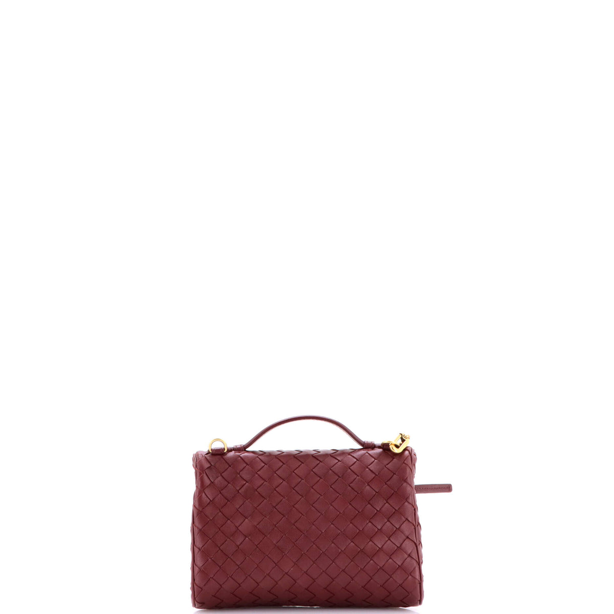 Pre Owned Bottega Veneta Soft Chain Vanity Case Intrecciato Leather Small