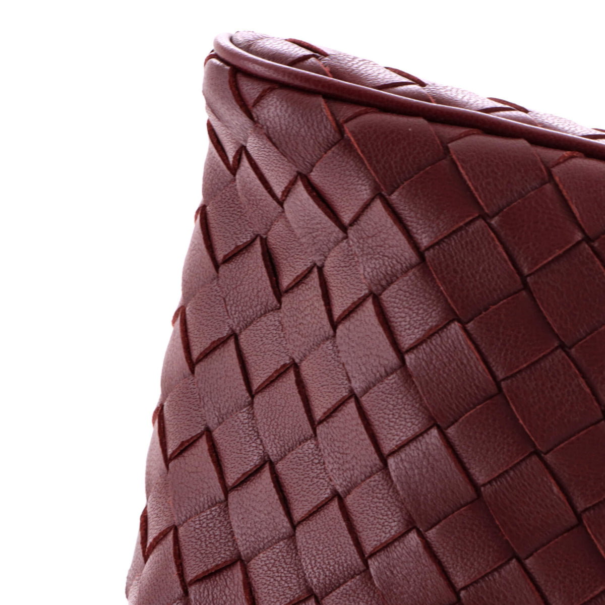 Pre Owned Bottega Veneta Soft Chain Vanity Case Intrecciato Leather Small