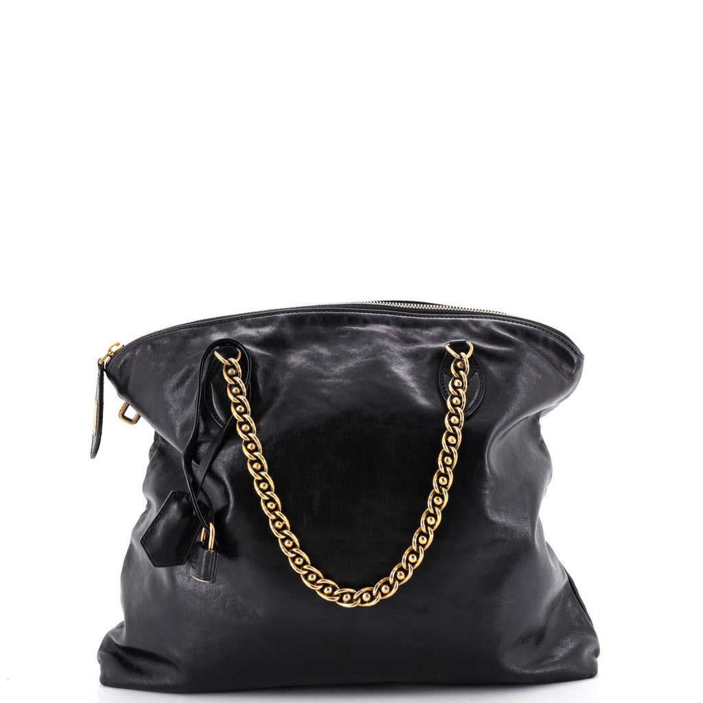 Pre Owned Louis Vuitton Lockit Chain Handbag Boudoir Leather