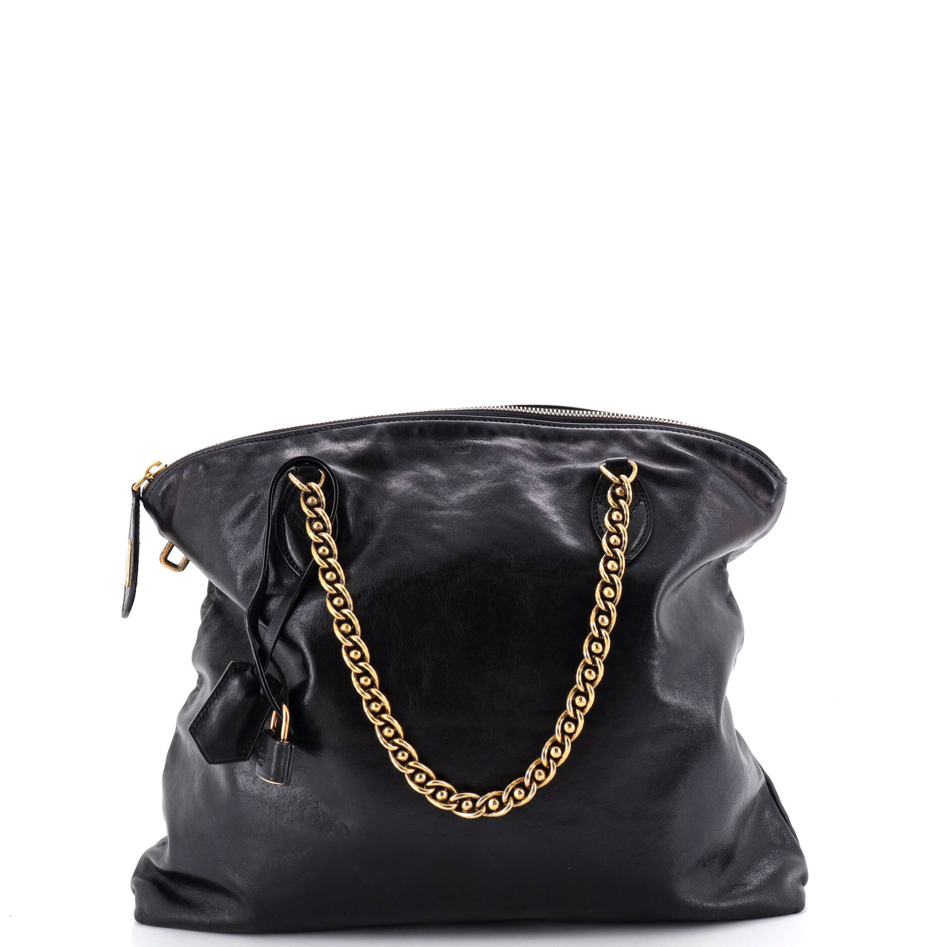 Pre Owned Louis Vuitton Lockit Chain Handbag Boudoir Leather