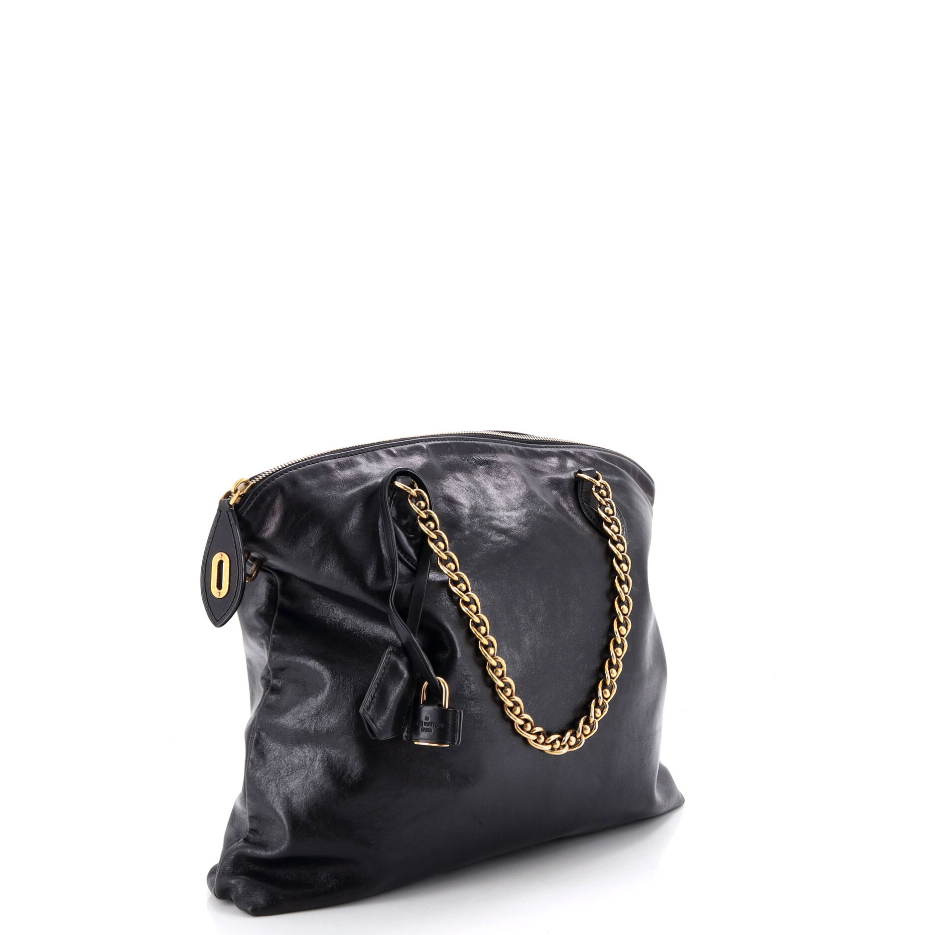 Pre Owned Louis Vuitton Lockit Chain Handbag Boudoir Leather