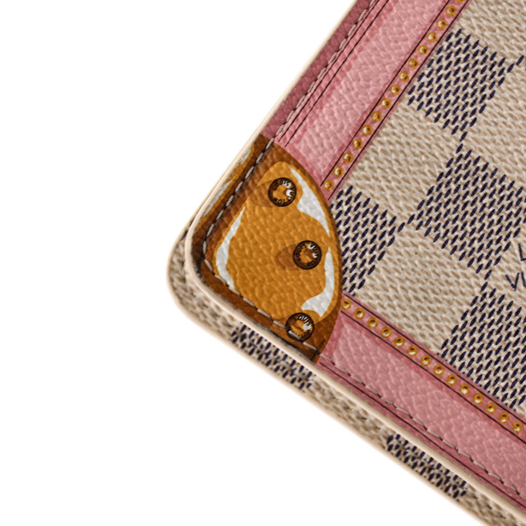 Pre Owned Louis Vuitton Weekend Pochette Limited Edition Damier Summer Trunks
