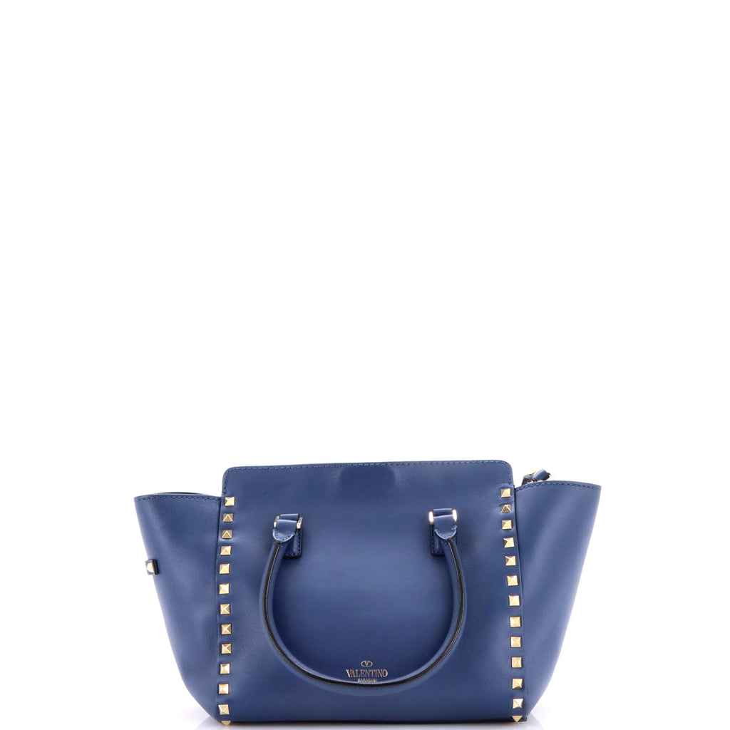 Pre Owned Valentino Garavani Rockstud Tote Rigid Leather Small
