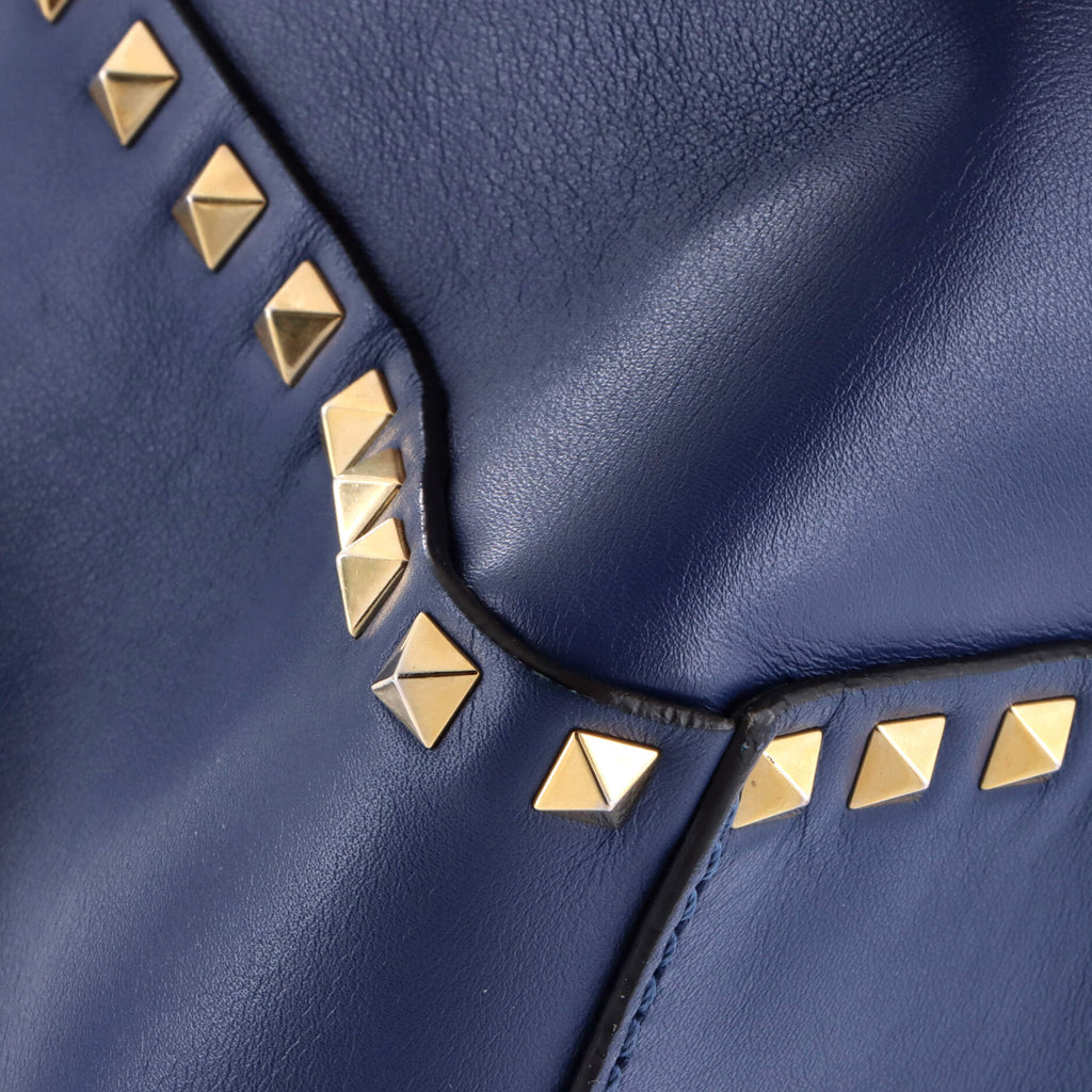 Pre Owned Valentino Garavani Rockstud Tote Rigid Leather Small