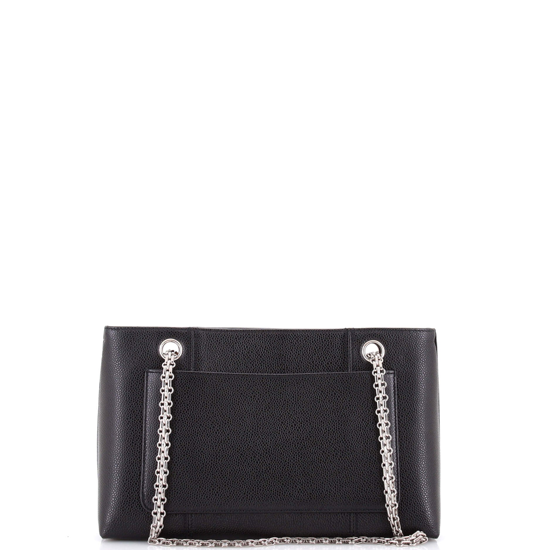 Pre Owned Chanel Vintage Mademoiselle Chain Shopping Tote Caviar Small