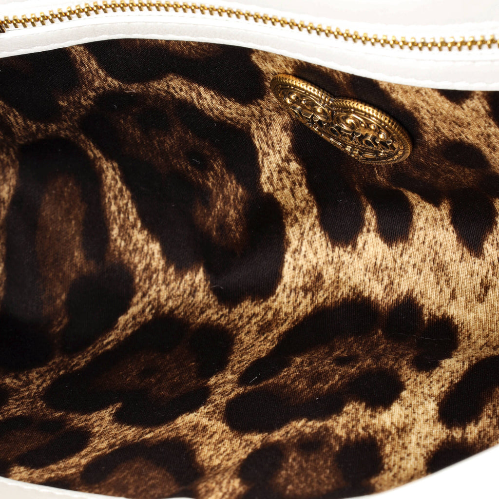 Pre Owned Dolce & Gabbana Devotion Full Flap Shoulder Bag Quilted Leather Small